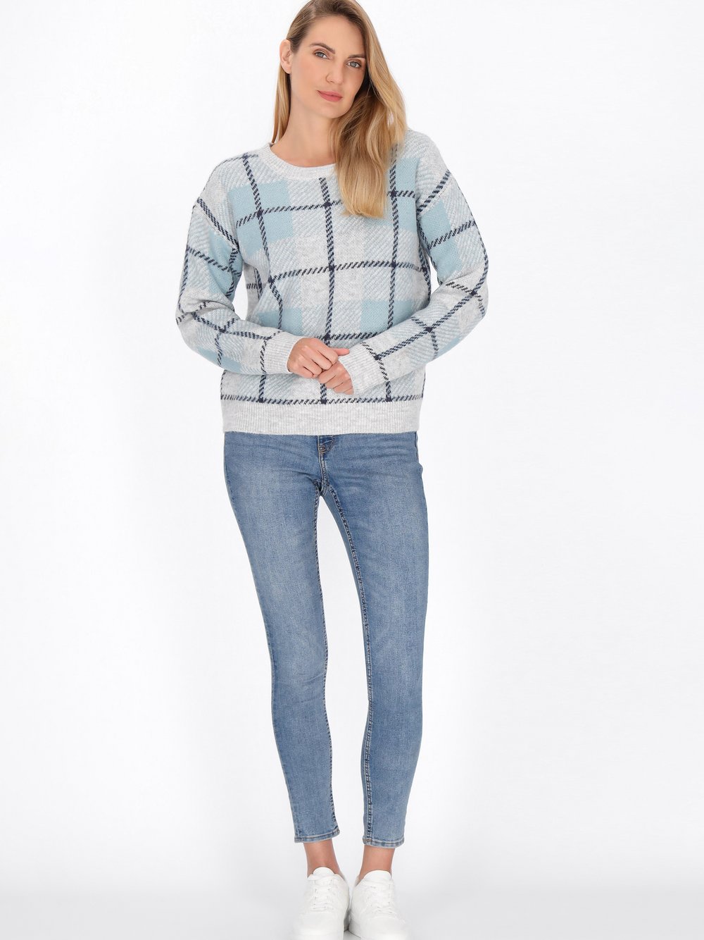 Usha Pullover Damen mehrfarbig kariert, M/L