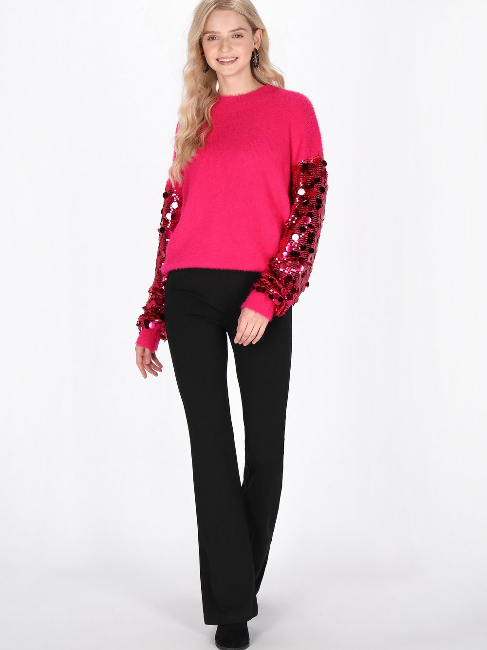 Thumbnail - IZIA Pullover Damen pink, M/L