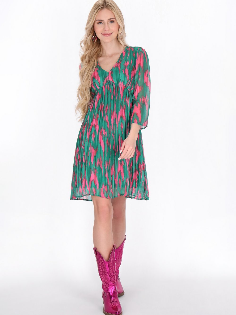 Thumbnail - IZIA Kleid Damen mehrfarbig gemustert, XS