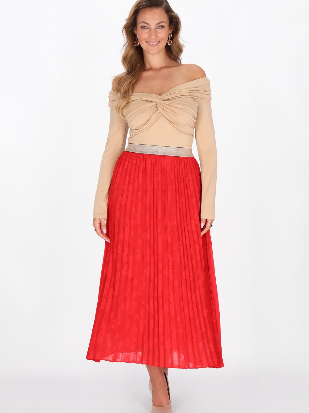 Thumbnail - Faina Rock Damen rot strukturiert, S