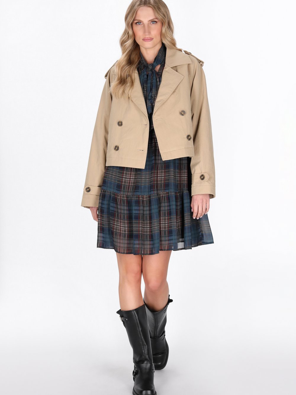 Dreimaster Jacke Damen Baumwolle beige, M