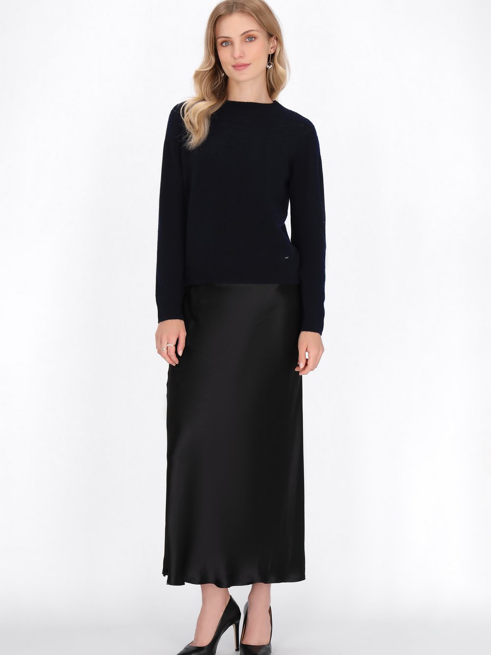 Thumbnail - Dreimaster Pullover Damen Wolle blau, M/L