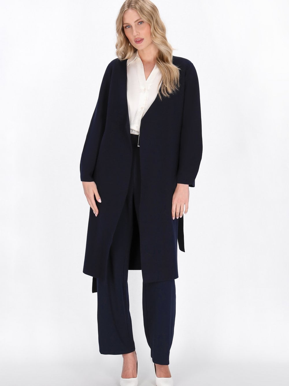 Dreimaster Strickjacke Damen Viskose blau, XL/XXL