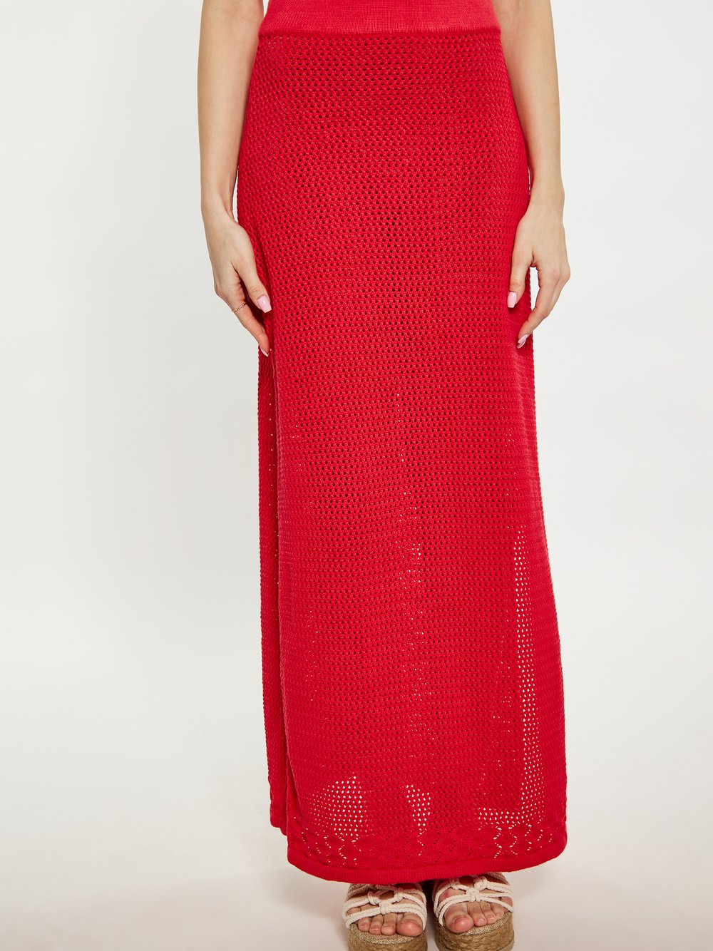 MyMo Rock Damen Baumwolle rot gestreift, M