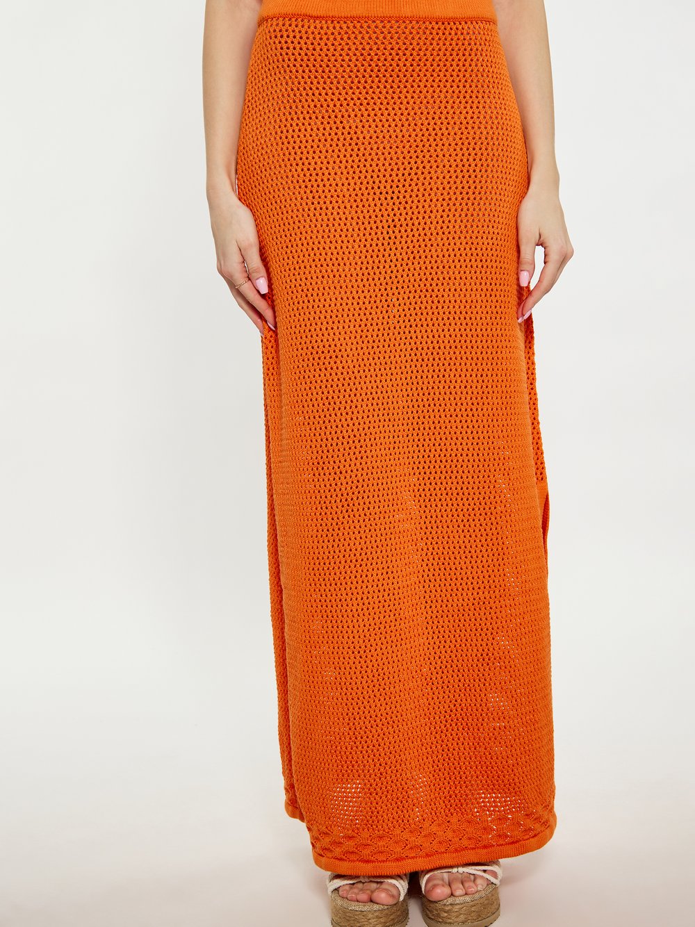 Thumbnail - MyMo Rock Damen Baumwolle orange gestreift, XS