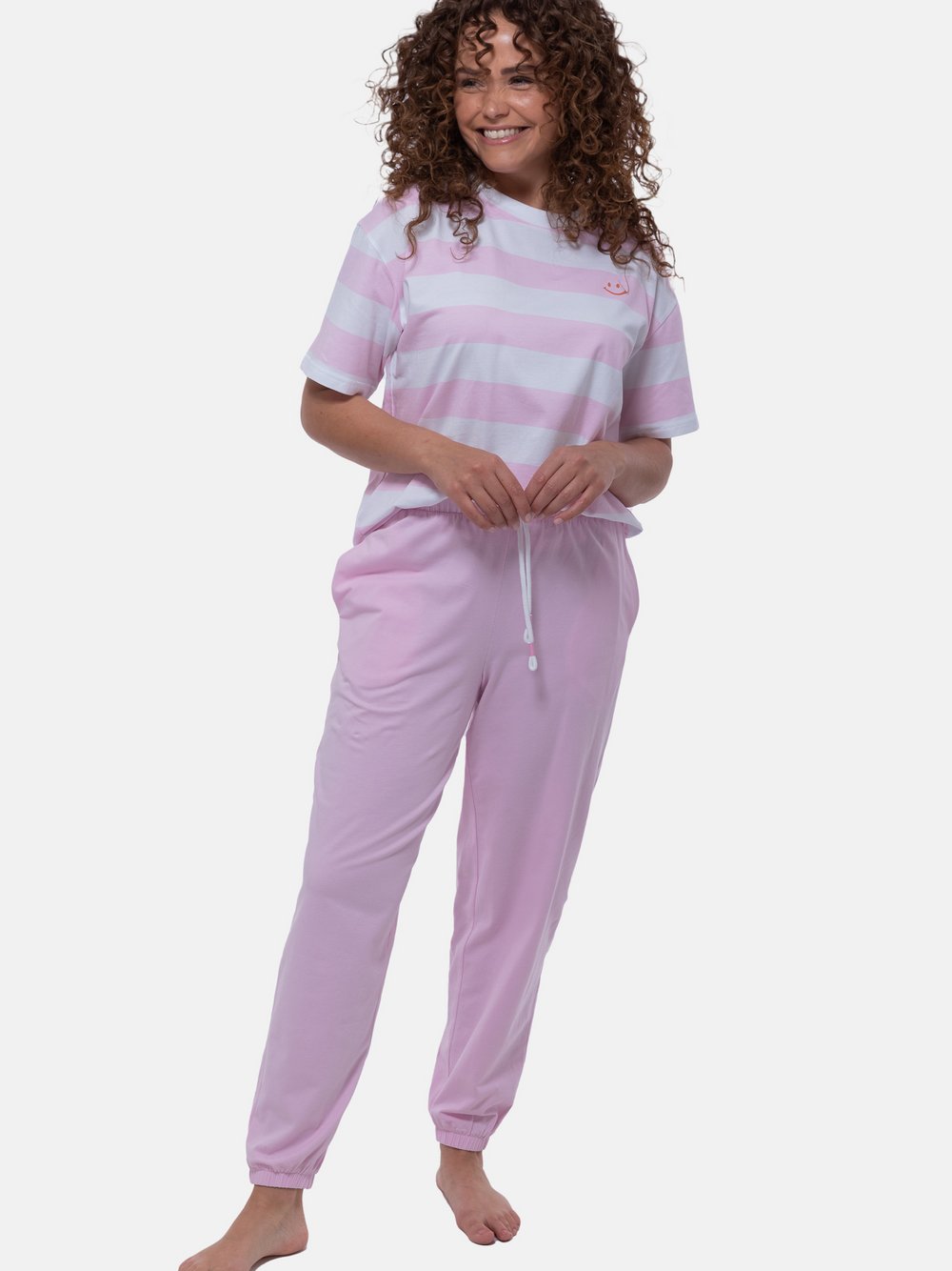 Thumbnail - Mey Schlafanzug Damen Baumwolle rosa gestreift, XL