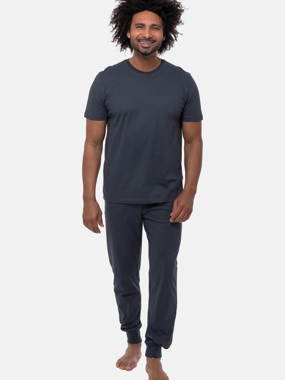 Thumbnail - Mey Schlafanzug Herren Baumwolle grau, M