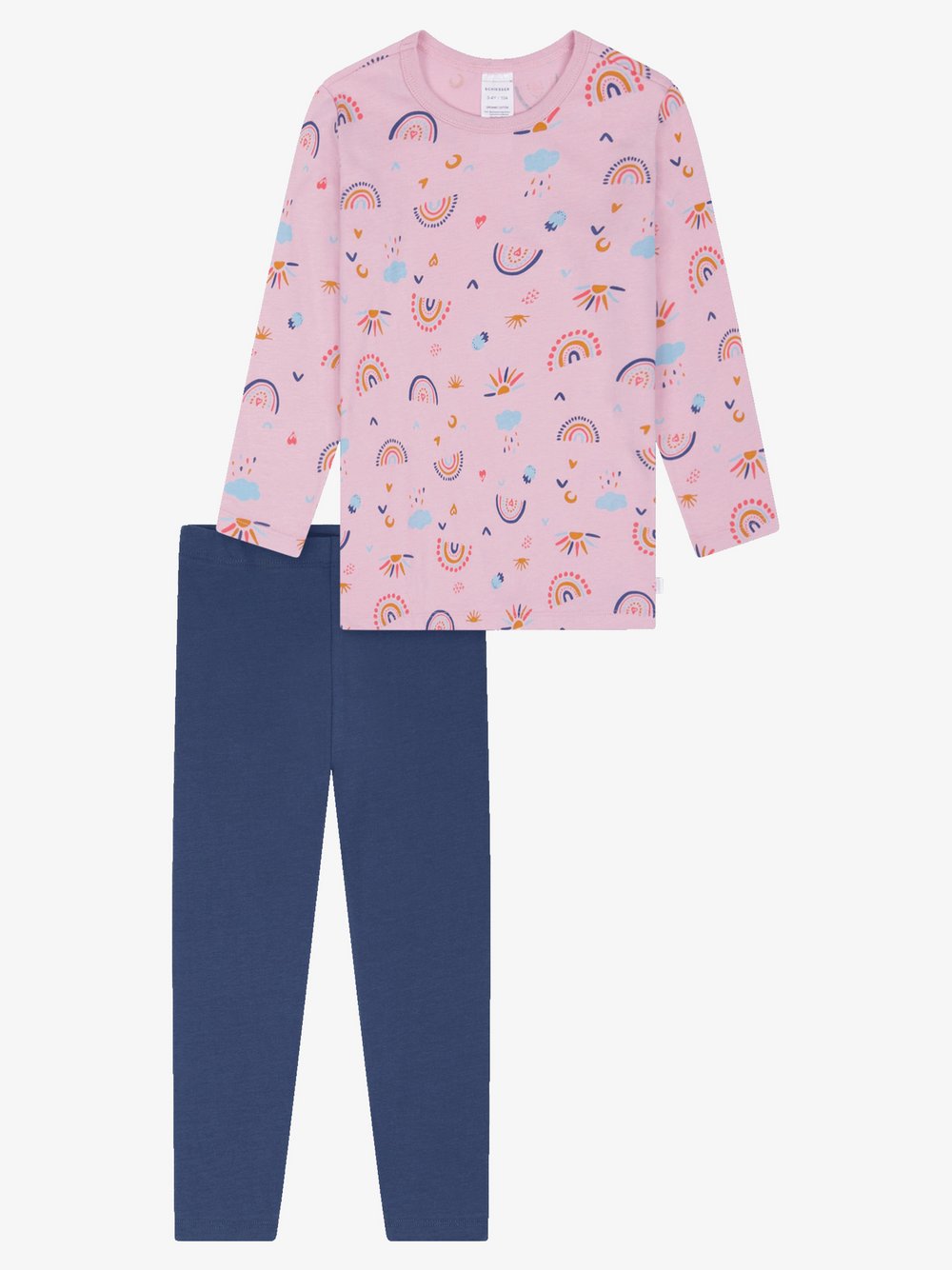 Thumbnail - Schiesser Pyjama  Mädchen Baumwolle blau bedruckt, 140