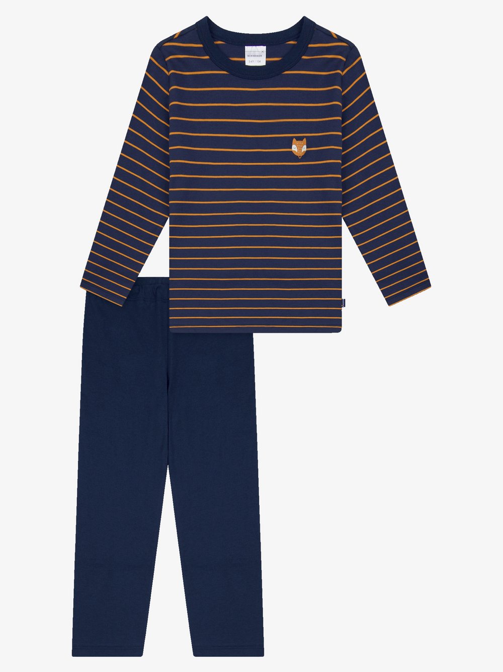 Schiesser Pyjama  Jungen Baumwolle mehrfarbig bedruckt, 128