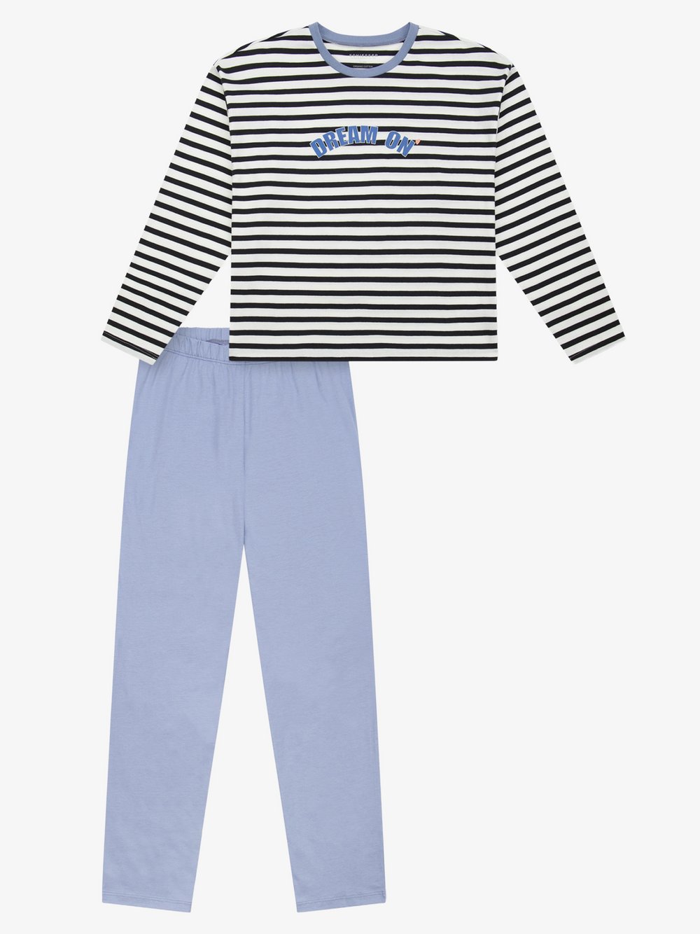 Schiesser Pyjama Mädchen Baumwolle mehrfarbig gestreift, 152