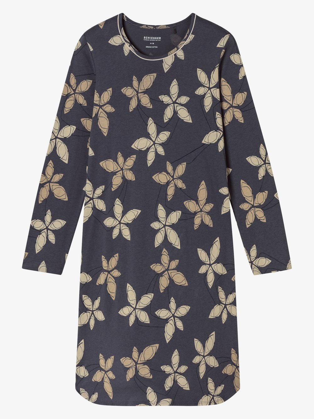 Schiesser Nachthemd Damen Jersey grau gemustert, 38