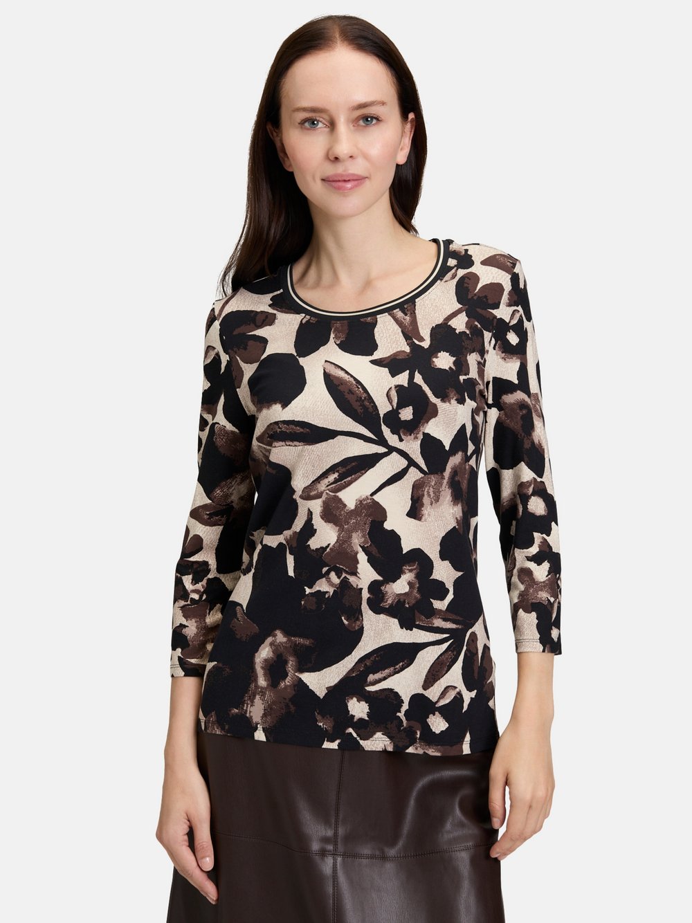 Betty Barclay Shirt Damen Viskose beige gemustert, 42