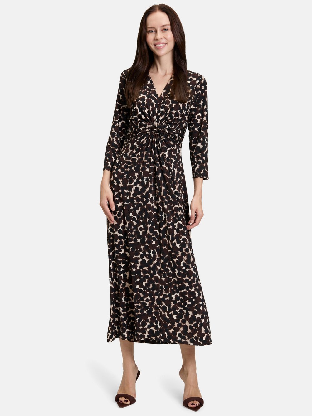 Betty Barclay Midikleid Damen braun gemustert, 36