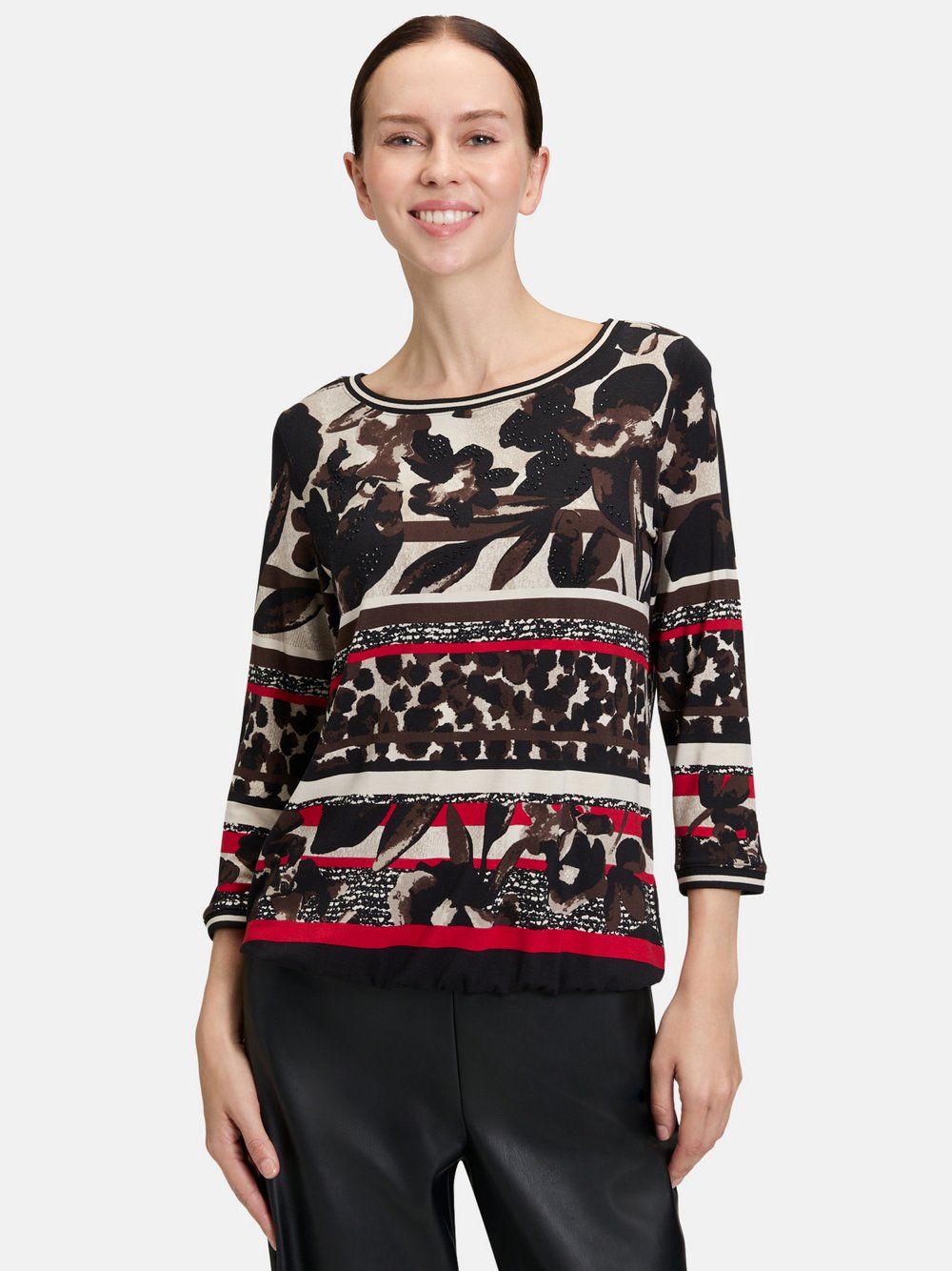 Betty Barclay Casual-Shirt Damen Viskose schwarz gemustert, 46