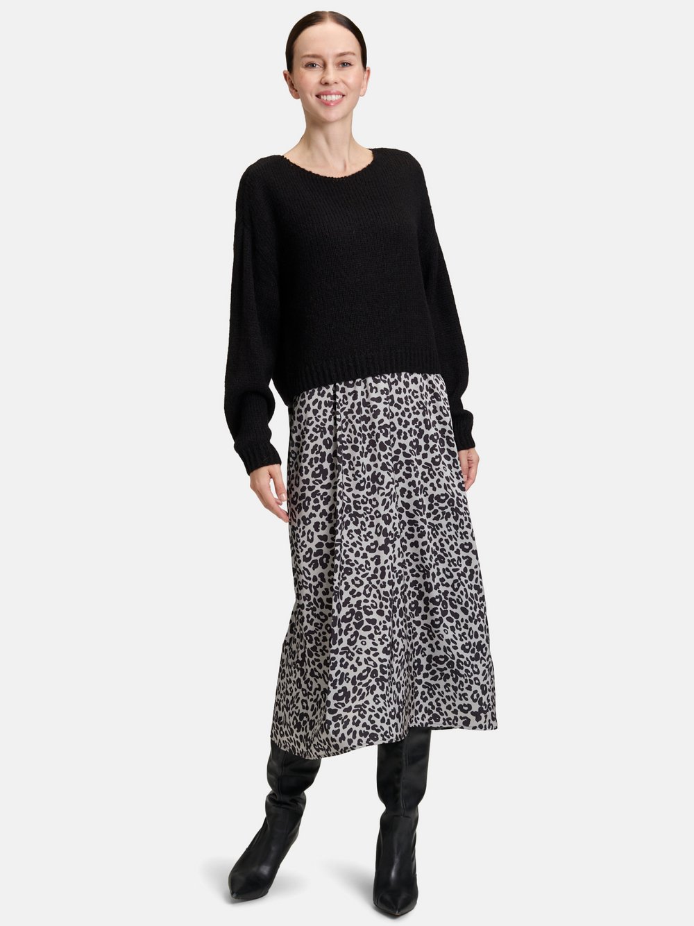 Vera Mont Casual-Kleid Damen schwarz gemustert, 40