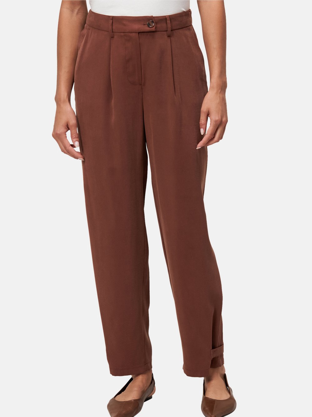 zero Hose Damen Viskose braun, 36