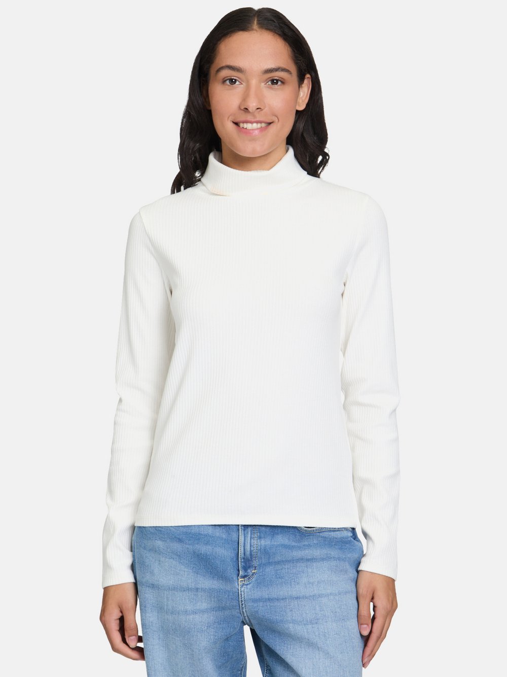 Cartoon Langarm-Shirt Damen Baumwolle weiß, 36