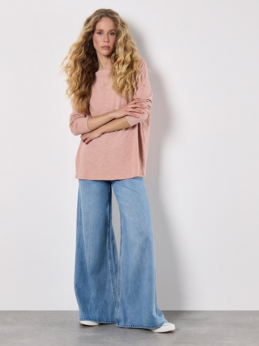 Thumbnail - Apricot Blusenshirt Damen Baumwolle rosa, 38