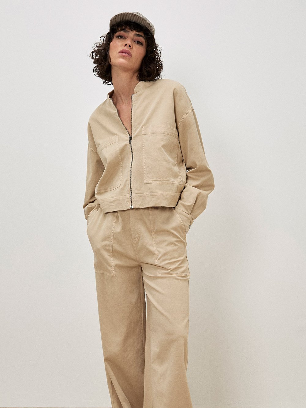 Apricot Jacke Damen Baumwolle beige, 38