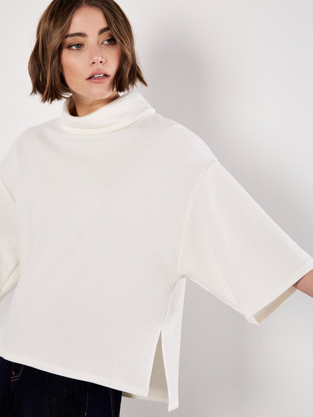 Apricot Blusenshirt Damen Baumwolle beige, 32