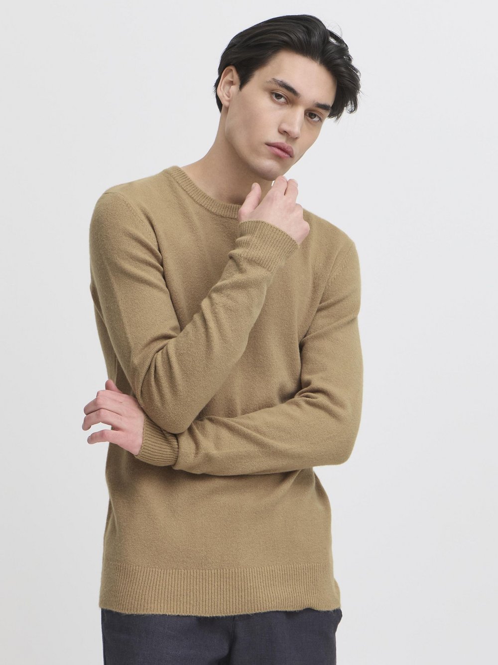 CASUAL FRIDAY Strickpullover Herren beige meliert, L