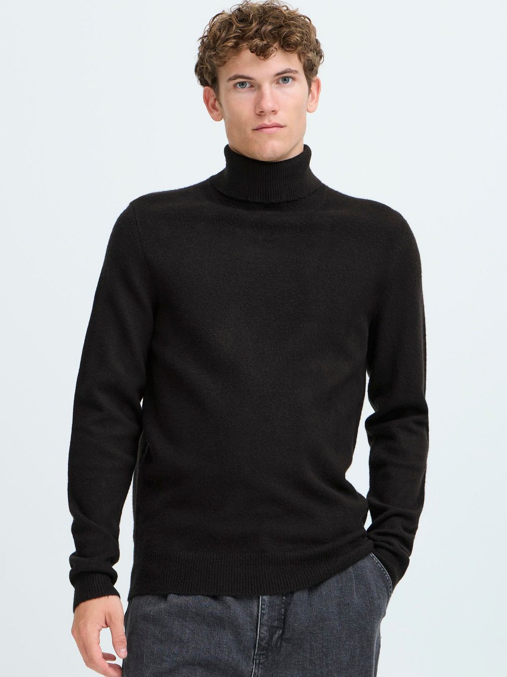 Thumbnail - CASUAL FRIDAY Rollkragenpullover Herren schwarz meliert, XL