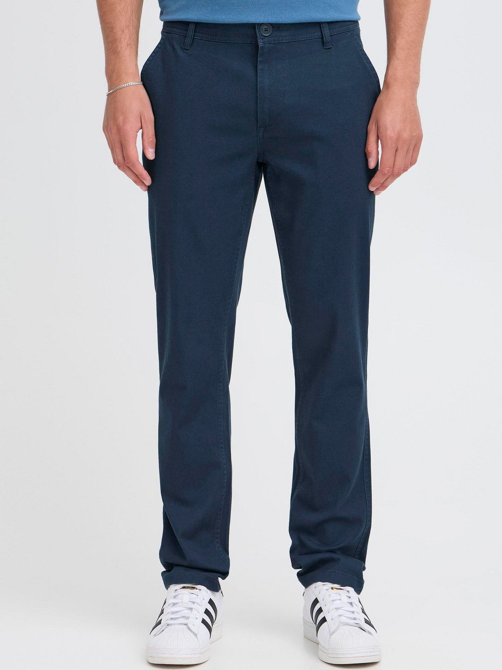 BLEND Chinohose Herren Baumwolle blau, 38-32