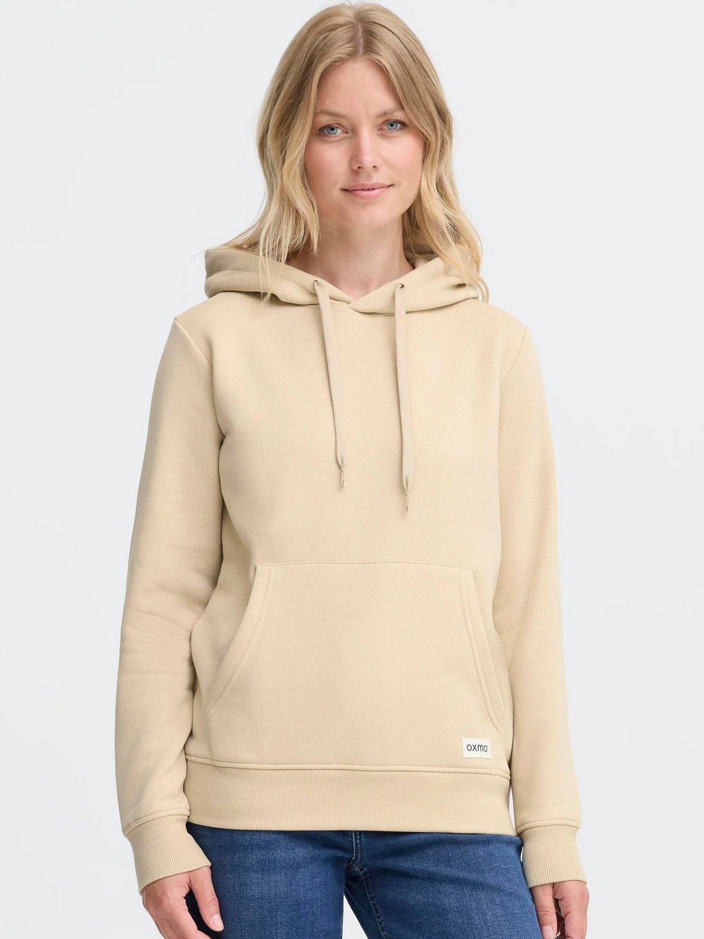 OXMO Hoodie Damen Baumwolle beige, M