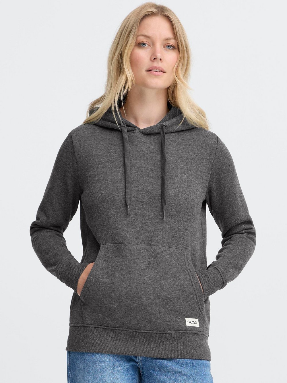 OXMO Hoodie Damen Baumwolle grau, L