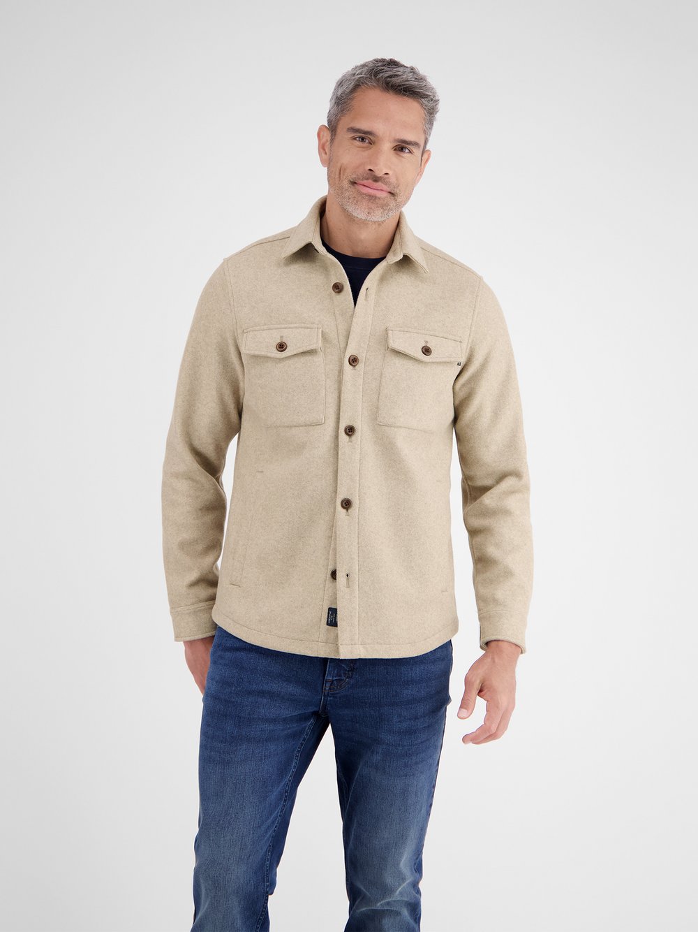Thumbnail - LERROS Langarmhemd Herren Regular Fit weiß, XL