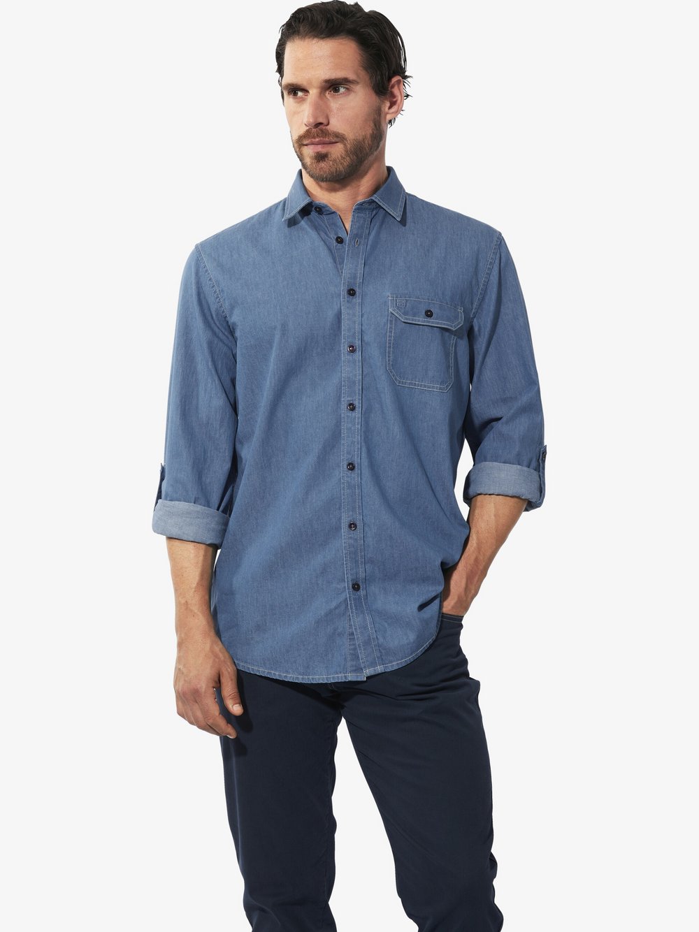 BABISTA Jeanshemd Herren Regular Fit Baumwolle blau, XXXL