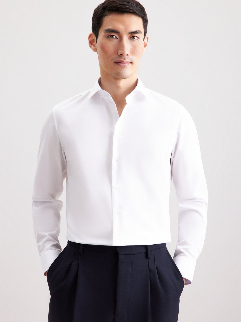 Seidensticker Business Hemd Herren Super Slim Fit Baumwolle weiß, 42