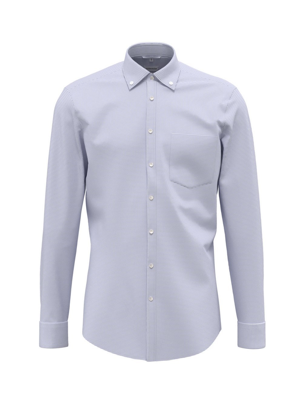 Seidensticker Business Hemd Herren Regular Fit Baumwolle blau strukturiert, 40
