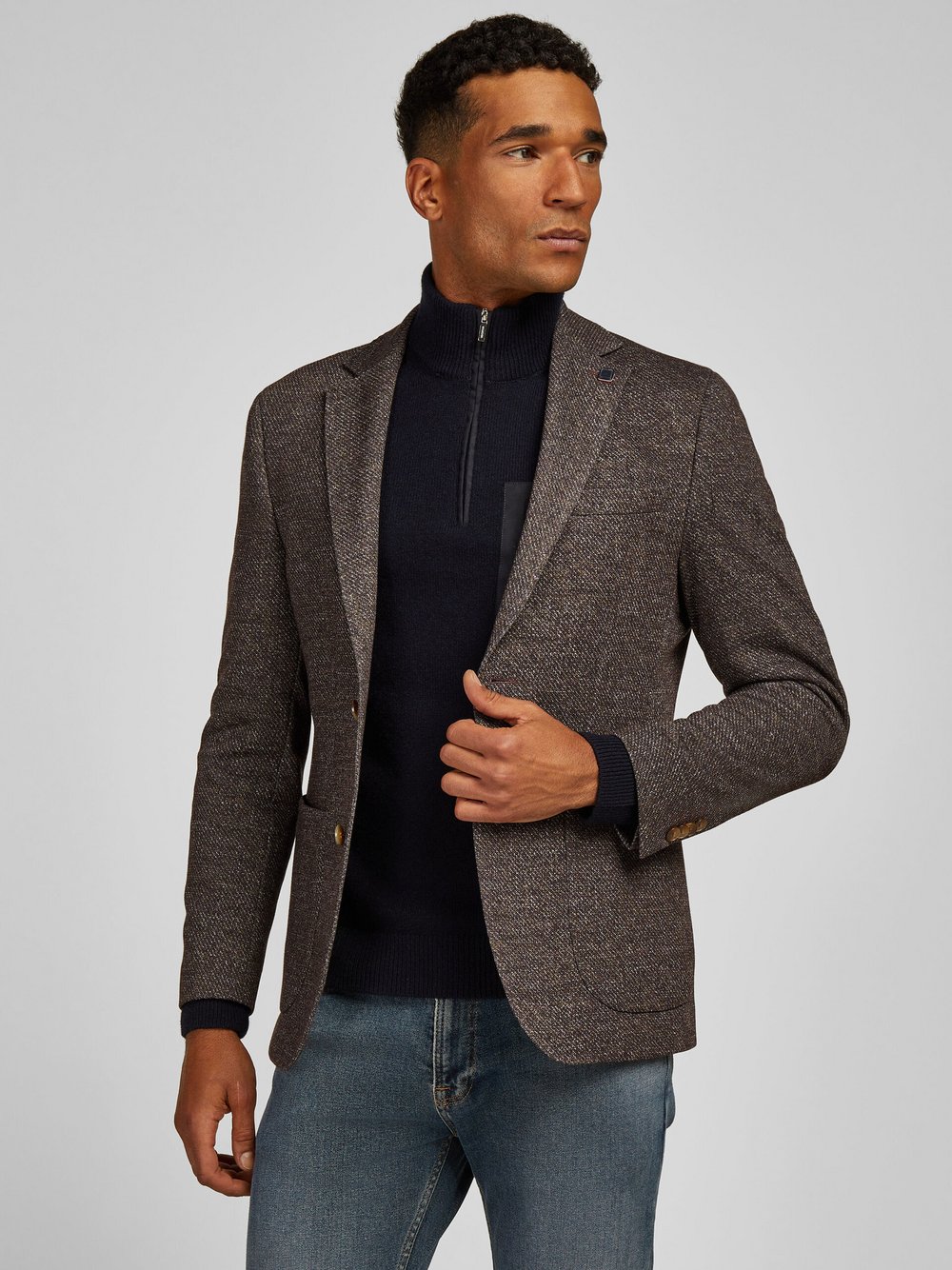 Daniel Hechter Sakko Herren Regular Fit rot meliert, 54