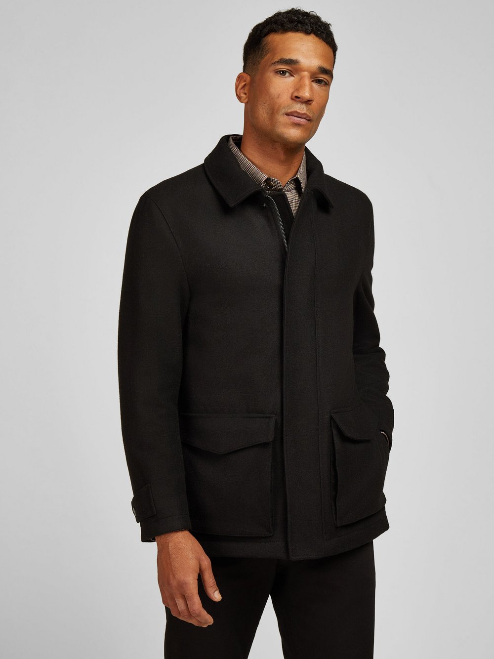 Thumbnail - Daniel Hechter Jacke Herren Wolle schwarz, 48