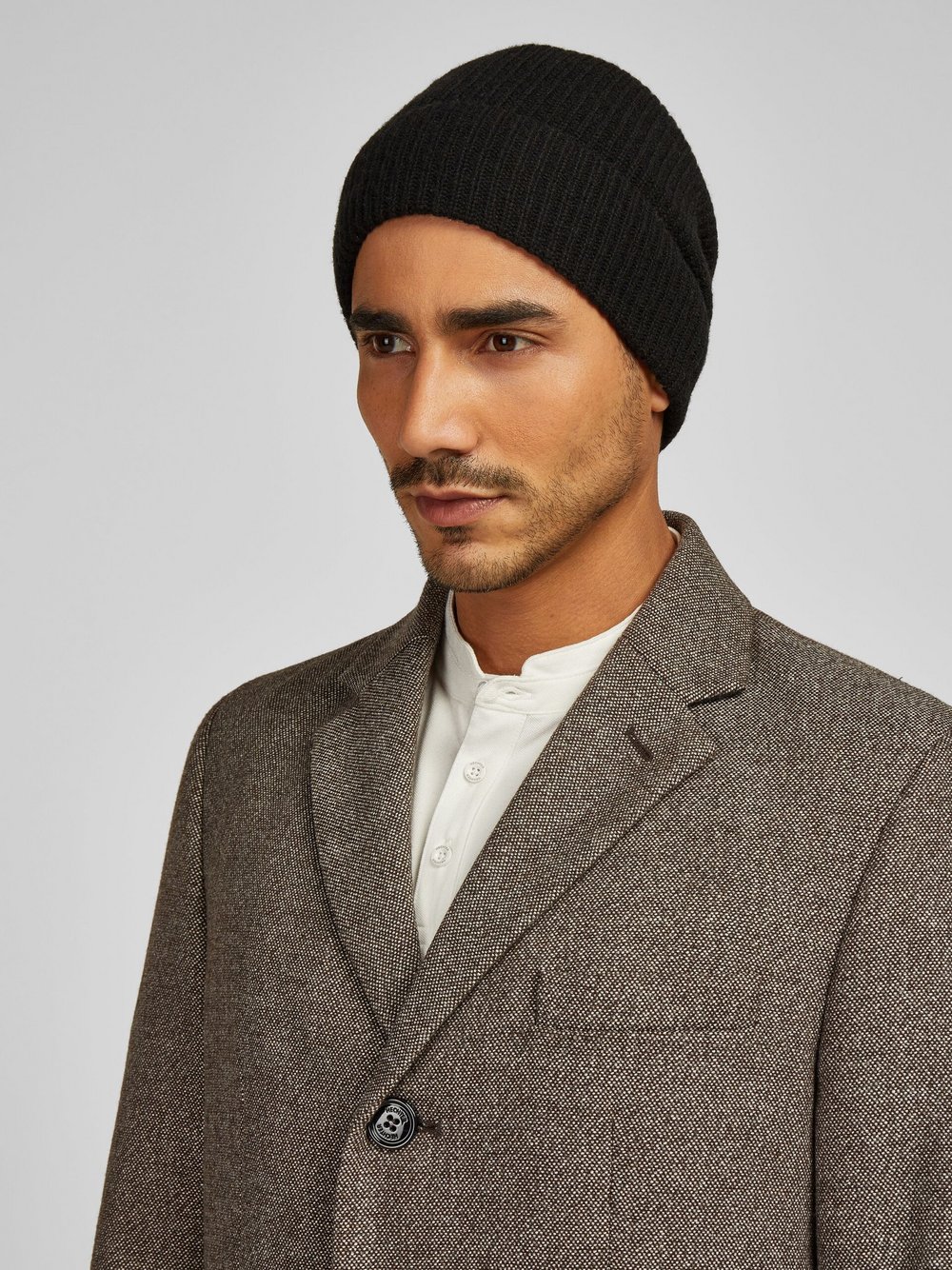 Daniel Hechter Mütze Herren Wolle schwarz, ONE SIZE