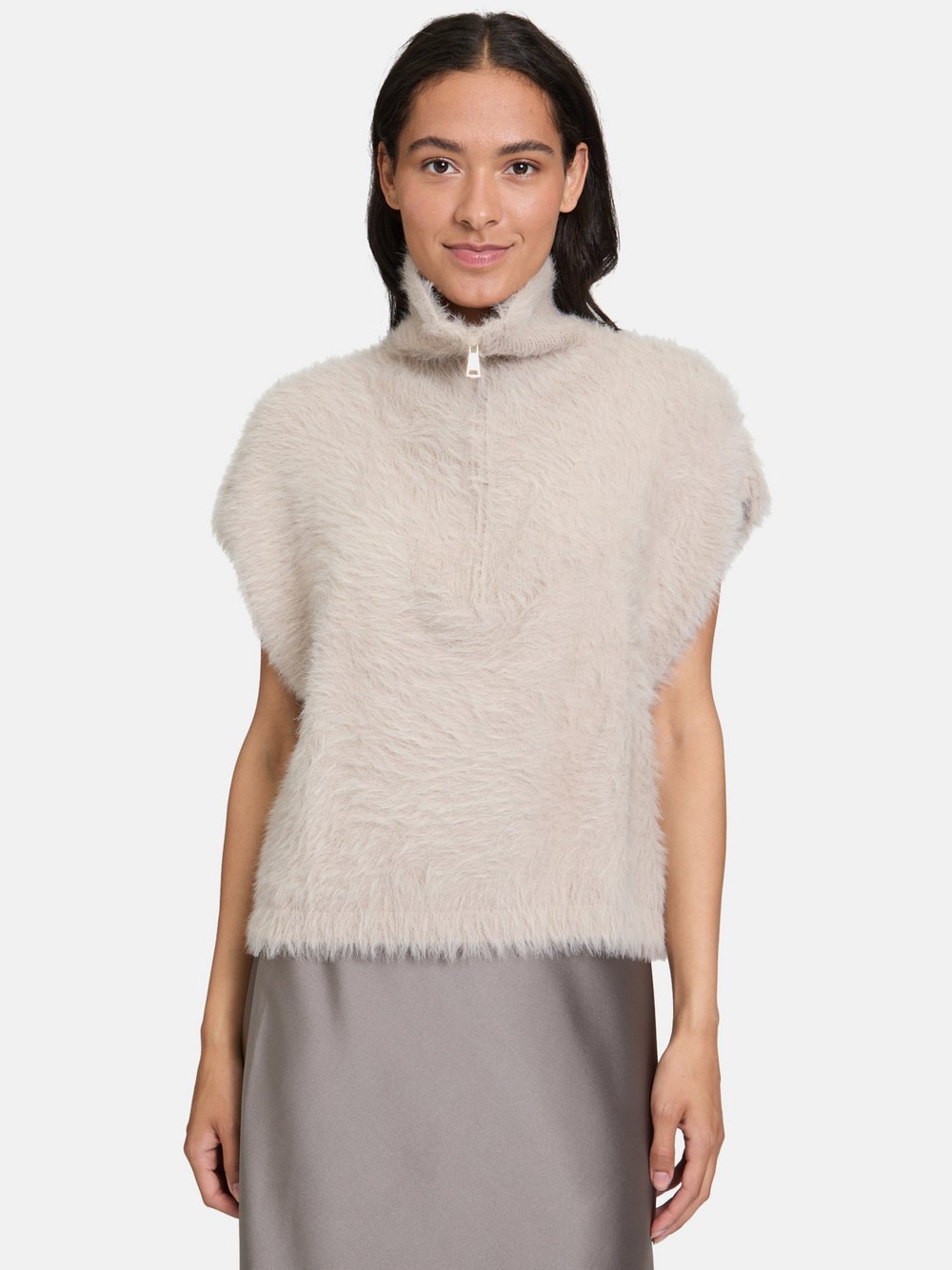 Cartoon Strickpullunder Damen Polyamid beige, 46