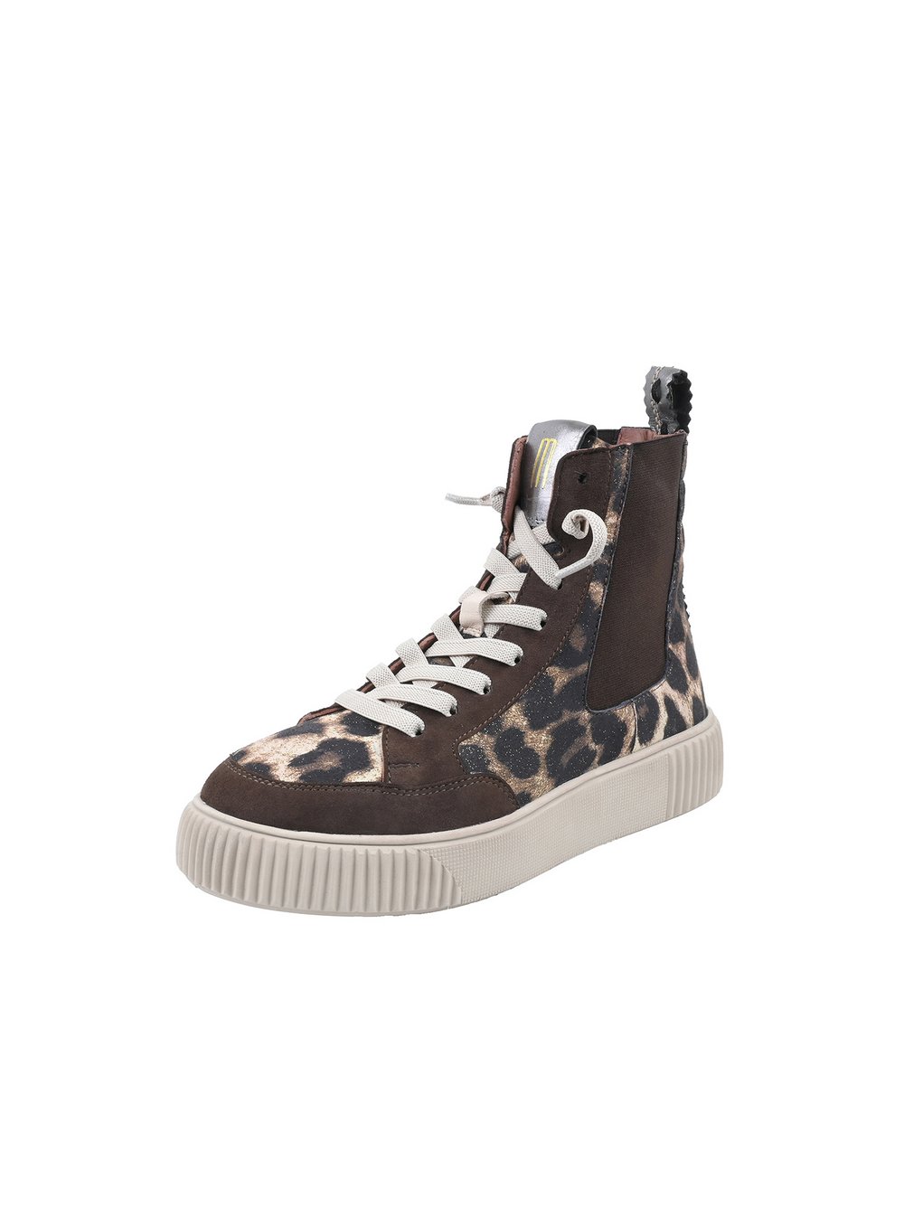 Crickit Sneaker Damen Leder beige bedruckt, 36