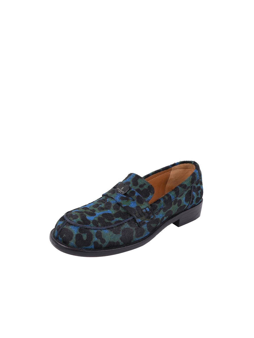Crickit Halbschuh Damen Leder blau bedruckt, 36