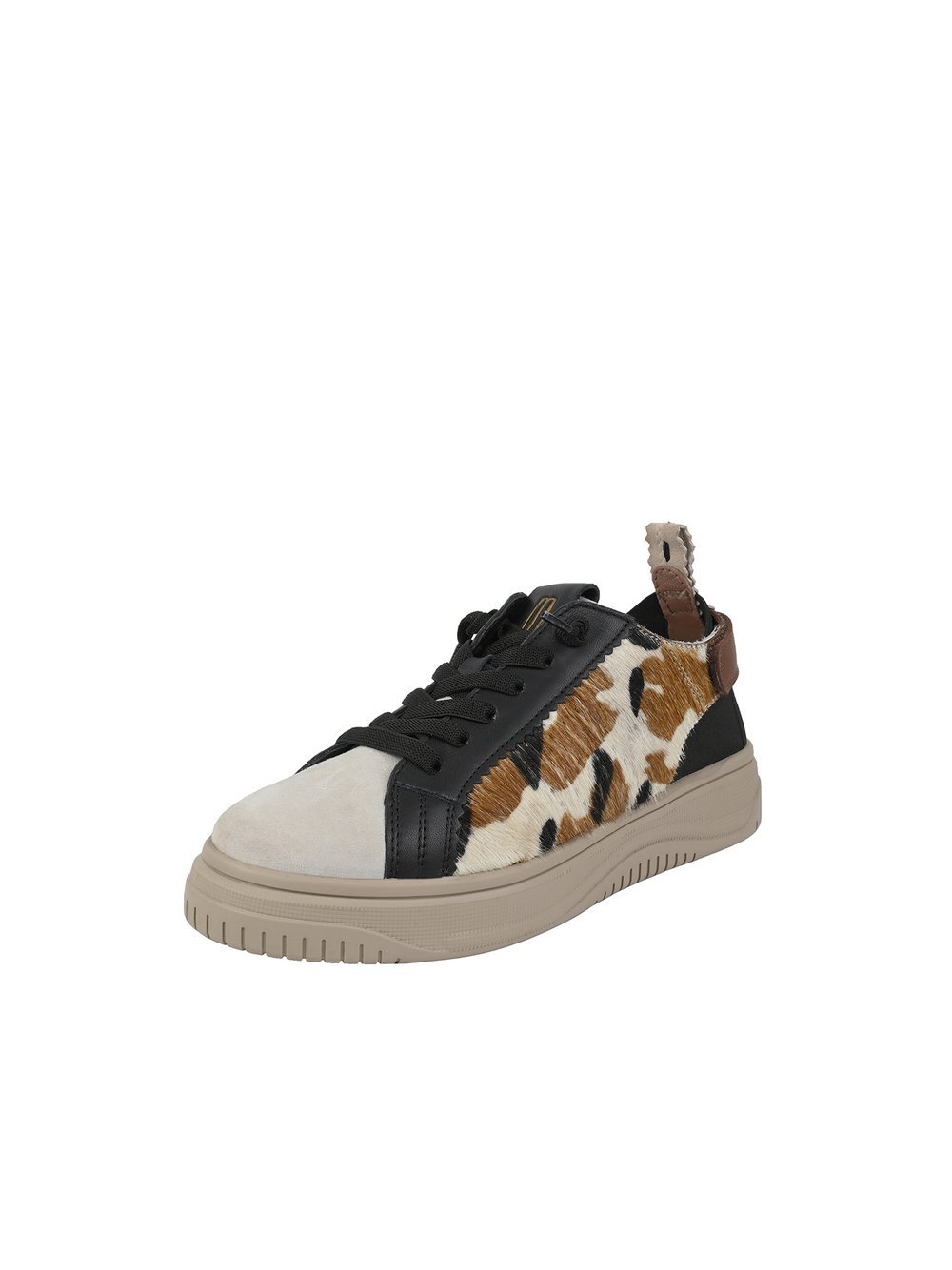 Crickit Sneaker Damen Leder beige bedruckt, 36
