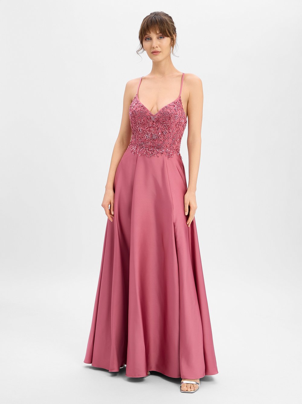 Laona Abendkleid Damen Satin rosa, 36