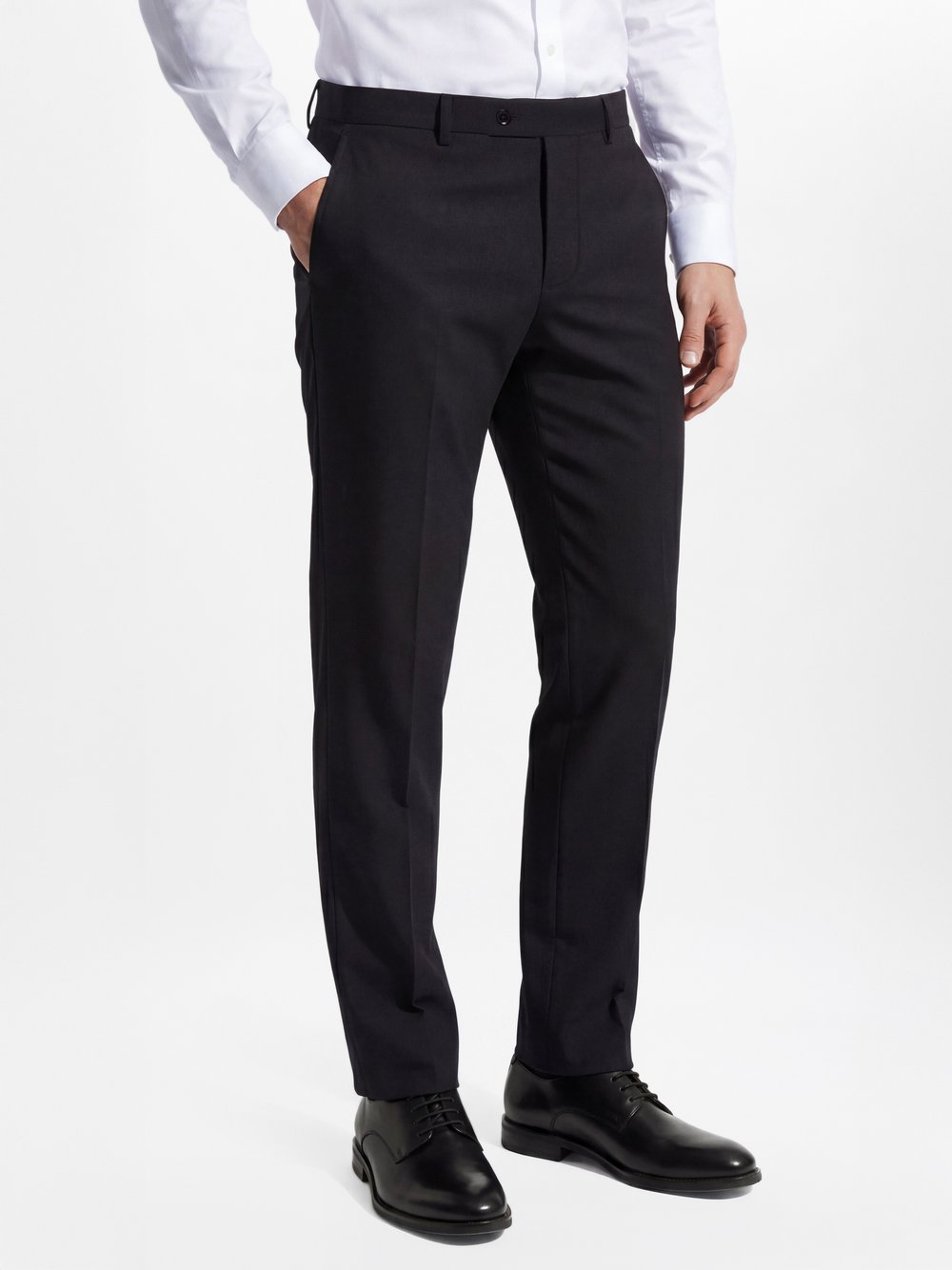 Finshley & Harding spodnie garniturowe Mężczyźni Modern Fit szary