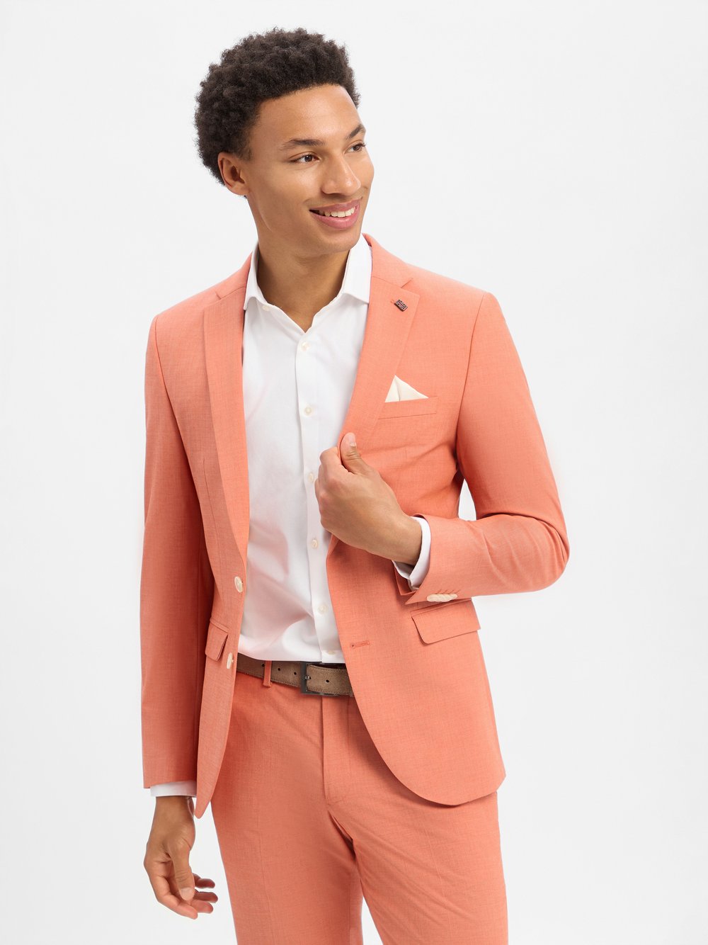 Finshley & Harding London Baukasten-Sakko Herren Regular Fit orange, 54