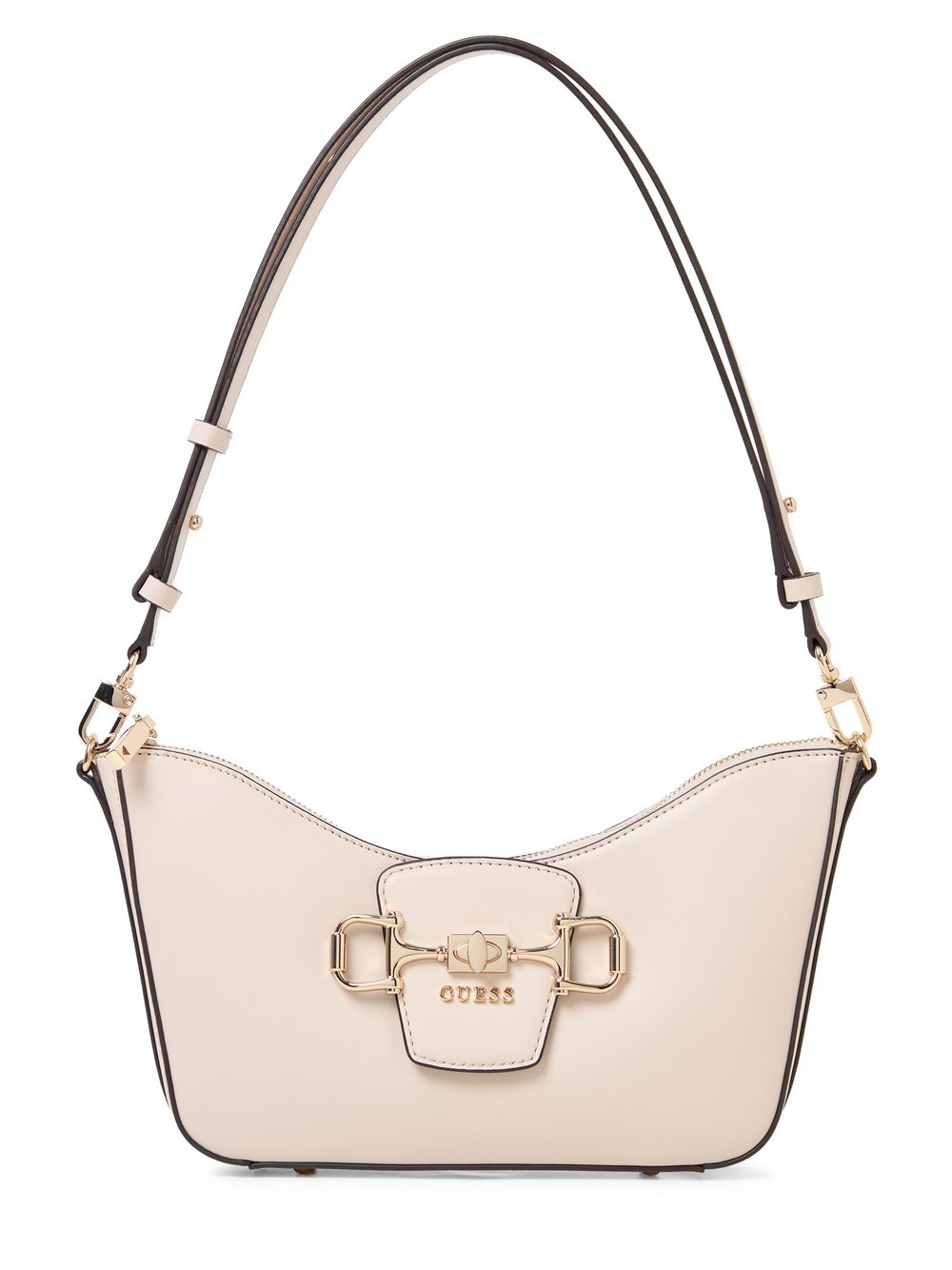 GUESS Schultertasche Damen Kunstleder beige, ONE SIZE