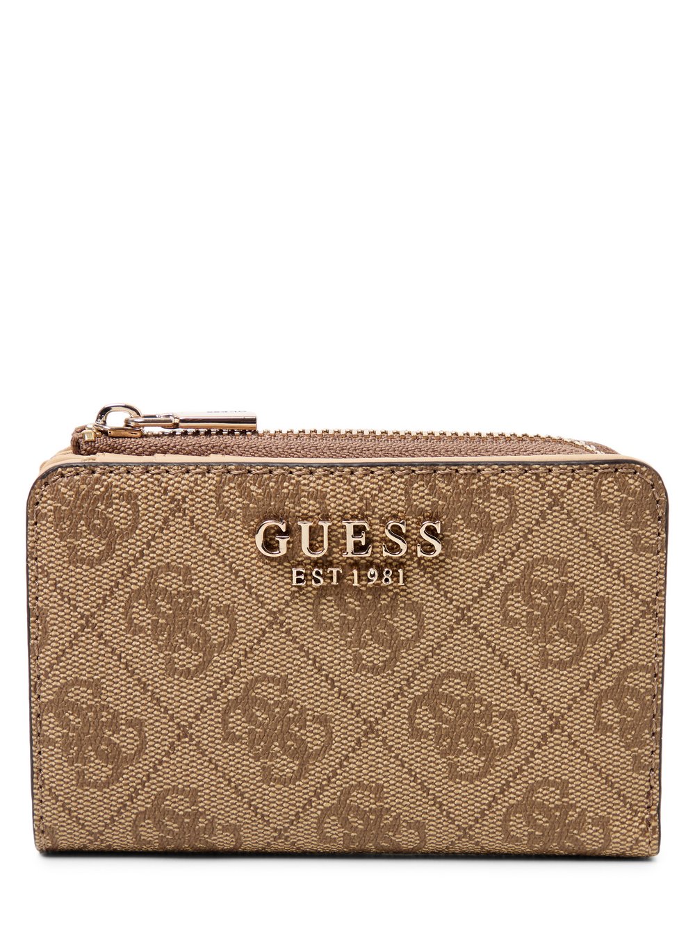 GUESS Geldbörse Damen Kunstleder braun gemustert, ONE SIZE