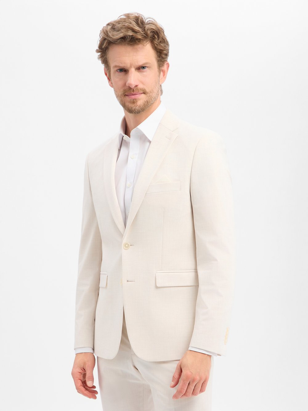 Finshley & Harding kurtka modułowa - Steven Mężczyźni Modern Fit beżowy