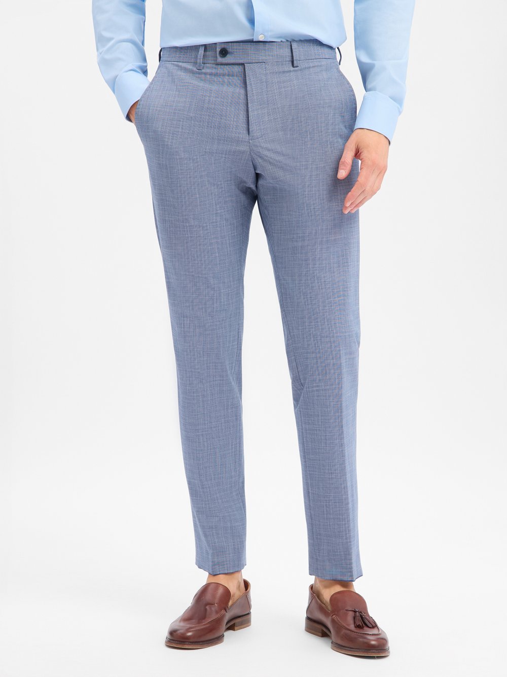 Finshley & Harding Baukasten-Hose Herren Modern Fit blau, 44