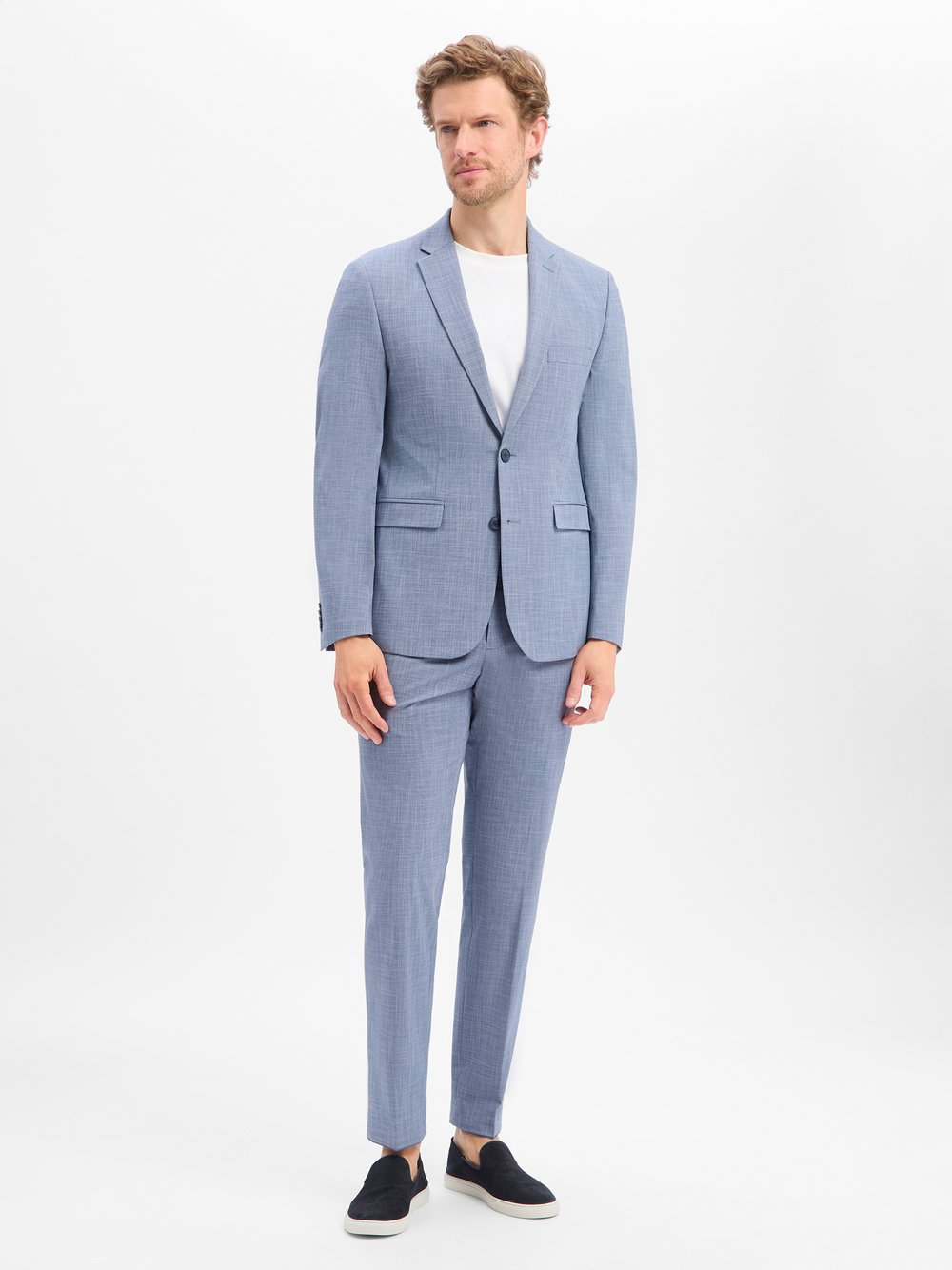 Finshley & Harding garnitur Mężczyźni Modern Fit niebieski