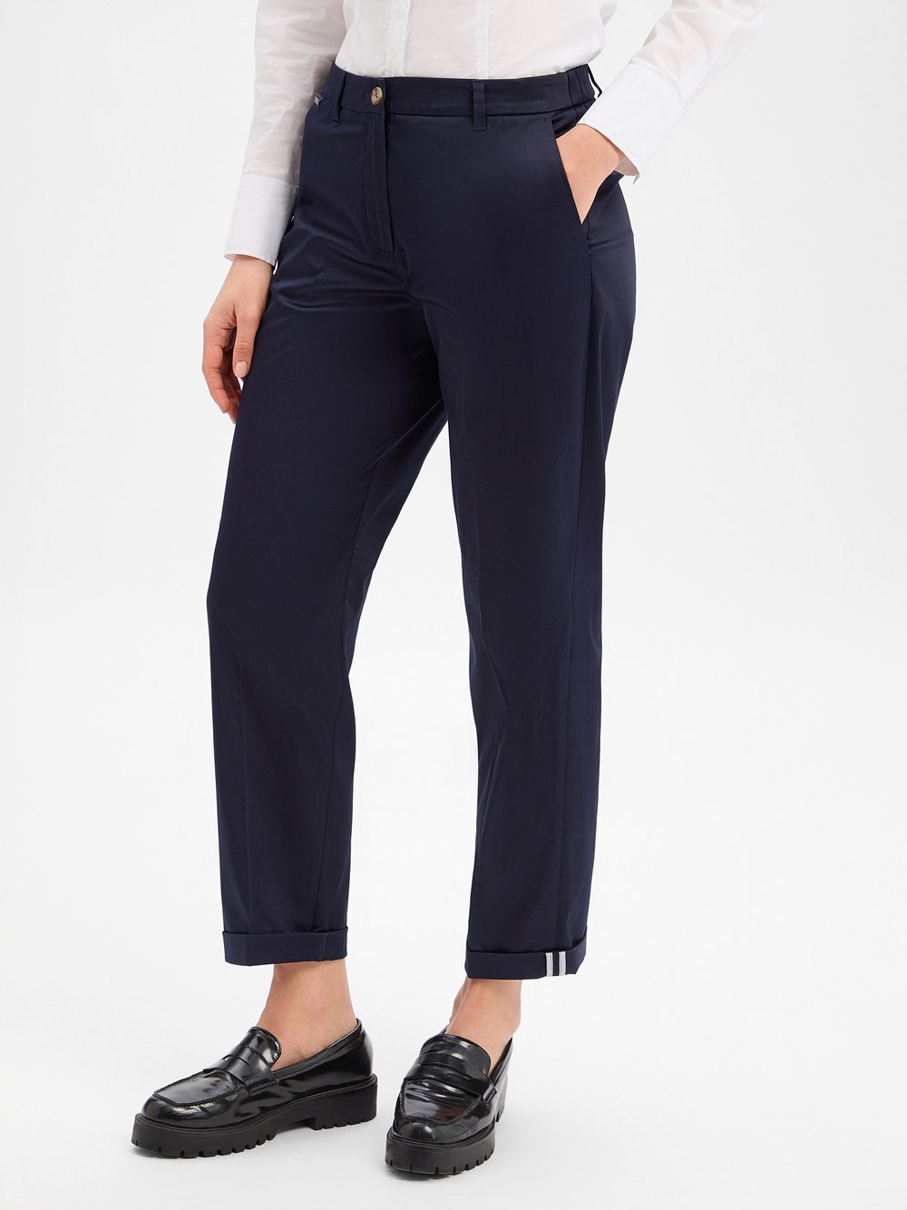 s.Oliver BLACK LABEL Chino Damen Baumwolle blau, 46