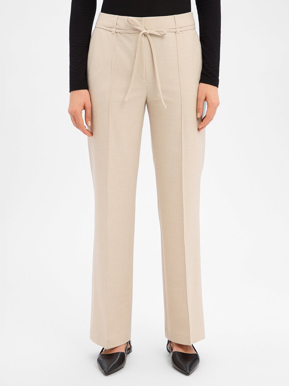 s.Oliver BLACK LABEL Stoffhose Damen Sweat beige, 34-32